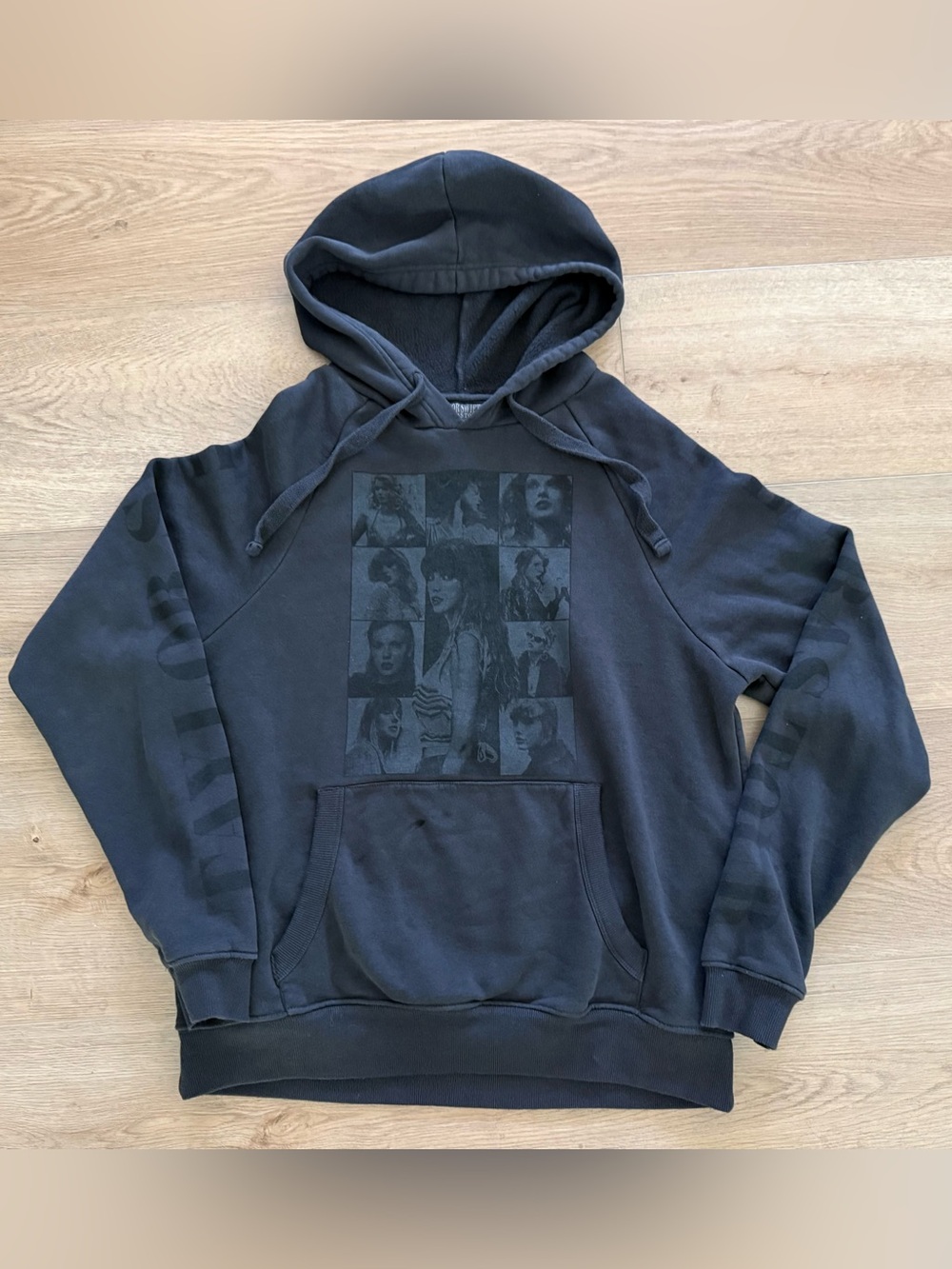 Official Taylor Swift The Eras Tour Graphic Hoodie XS Black